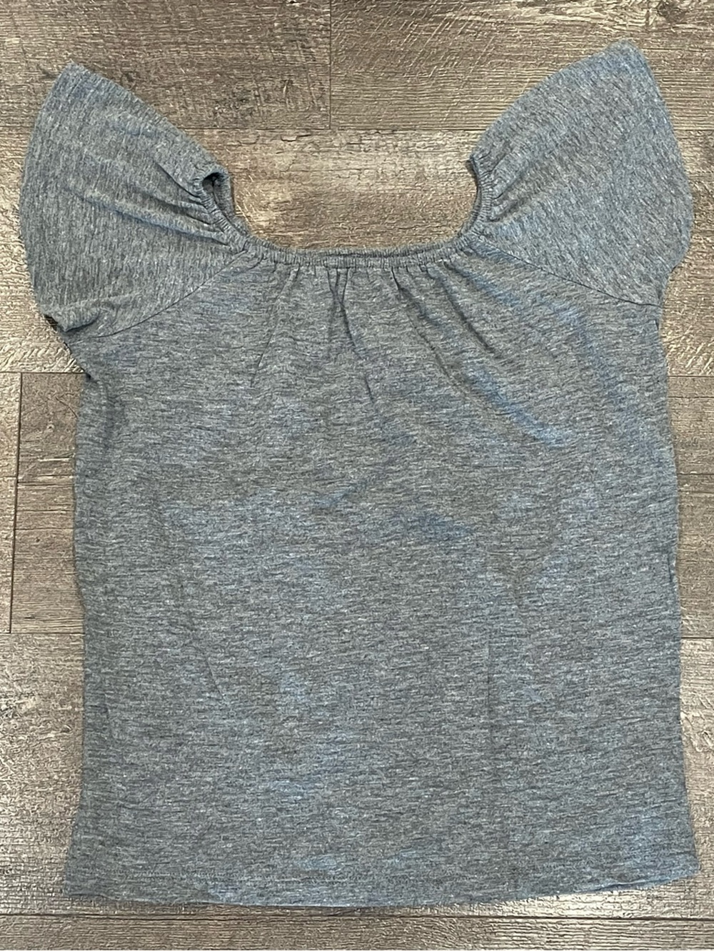 Old Navy Girls’ Heather Gray Flutter Sleeve Scoop-Neck Softest Tee Size L 10-12